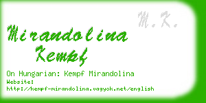 mirandolina kempf business card